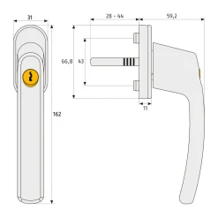 Abus Fenstergriff FG210S abschließbar
