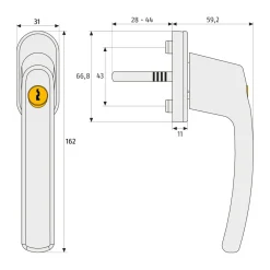 Abus Fenstergriff FG210S B/SB