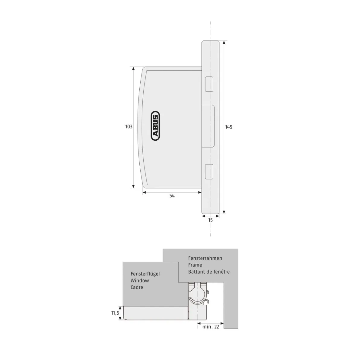Abus Fenstersicherung FAS97 W