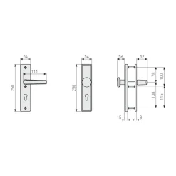 Abus Schutzbeschlag KLN 314 F1 beidseitig
