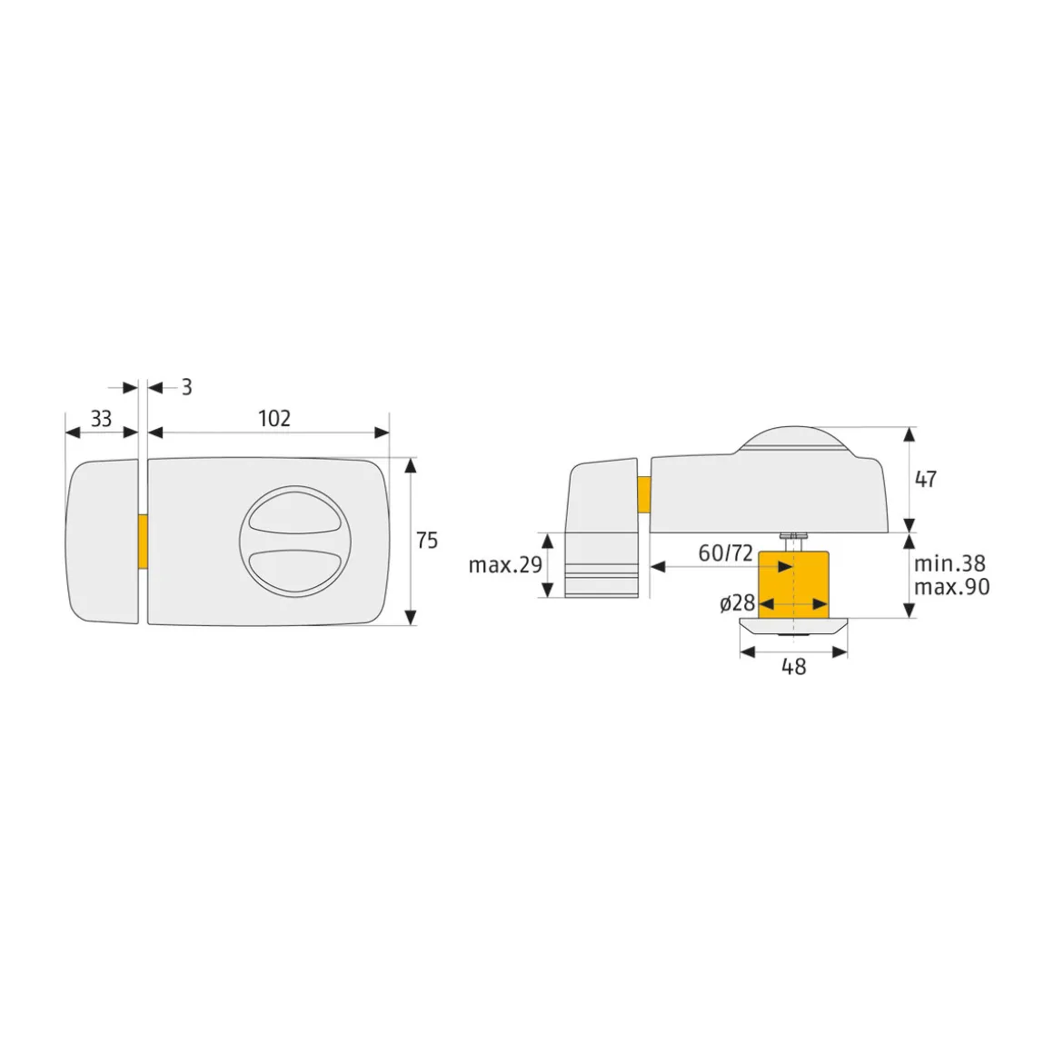 Abus Türzusatzschloss 7010 W