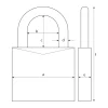 Abus Vorhängeschloss 64TI/35