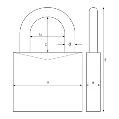 Abus Vorhängeschloss 45/30 Triples messing