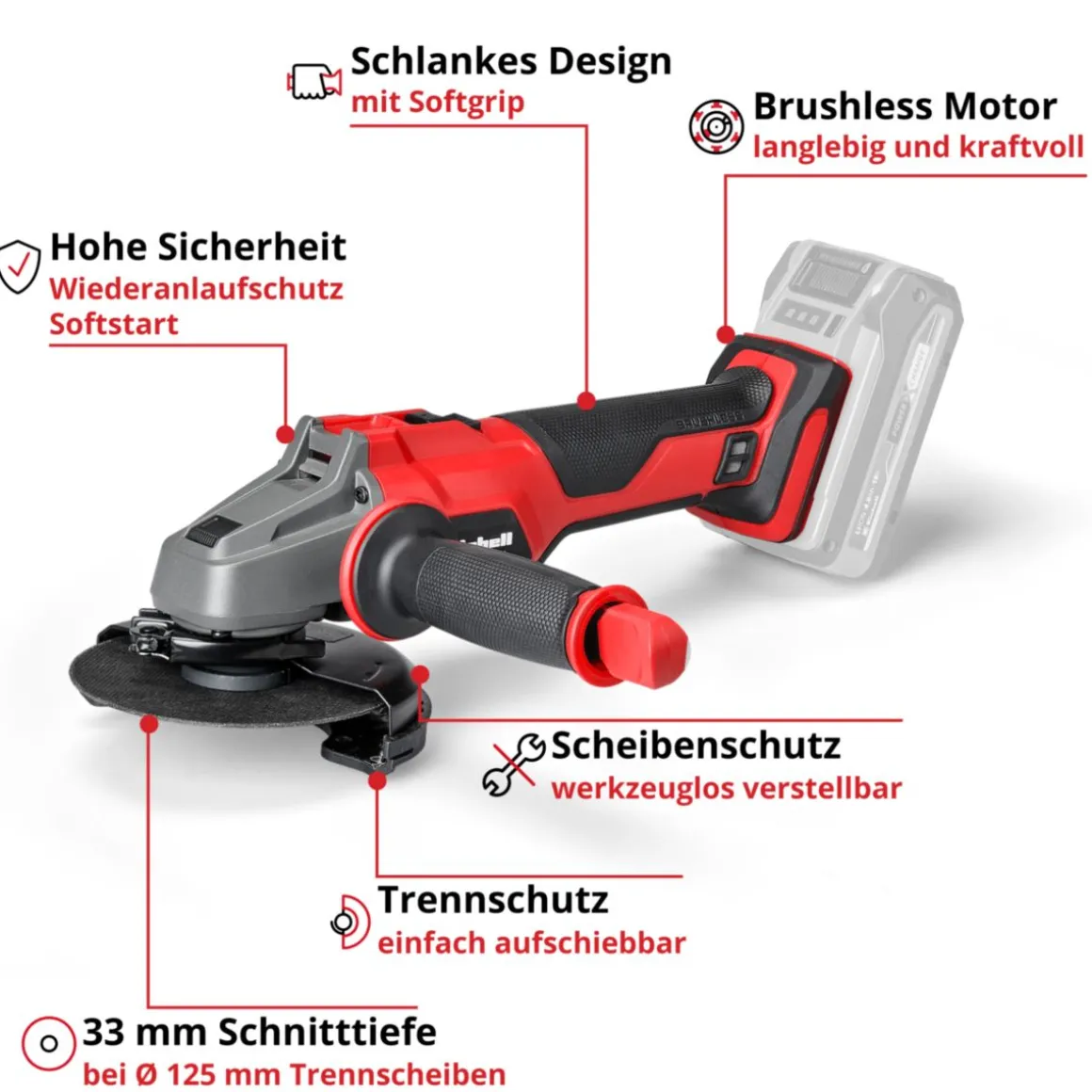 AKKU-Winkelschleifer AXXIO 18/125