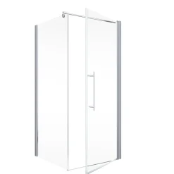 Alexa Style 2.0 Drehtuer inkl Seitenwand192x90x90cm Alu Natur, Klar hell