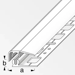 Alfer Abschlussprofil Clipstech-mini 8,5 mm 1m edelstahl-optik