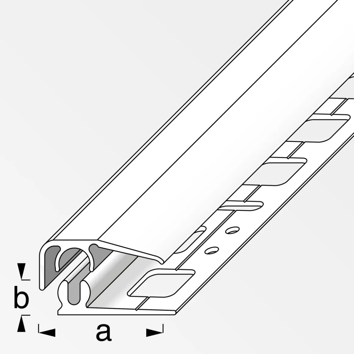 Alfer Abschlussprofil Clipstech-mini 8,5 mm 1m edelstahl-optik