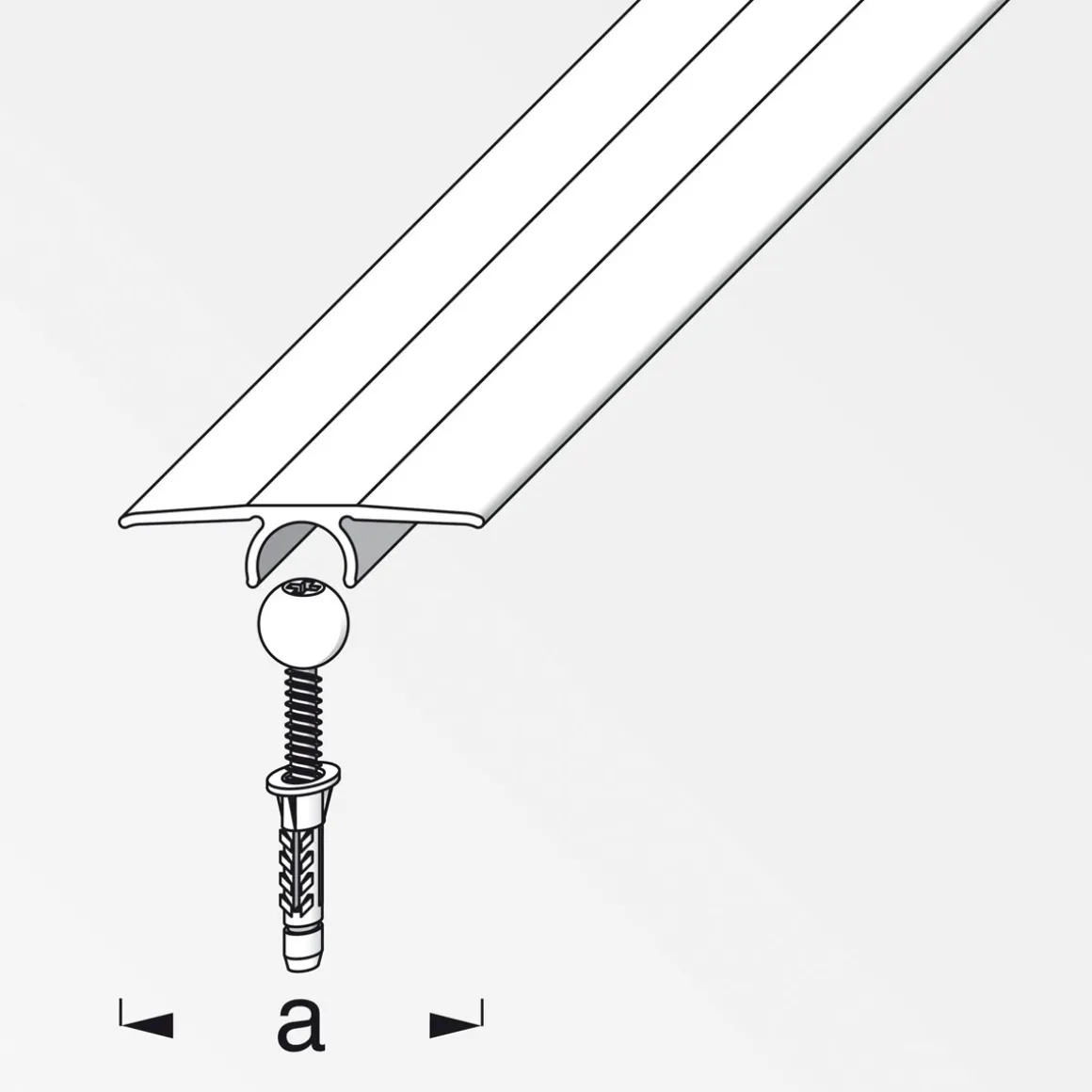 Alfer Übergangsprofil Clipstech-vario 33 mm 0,9m buche