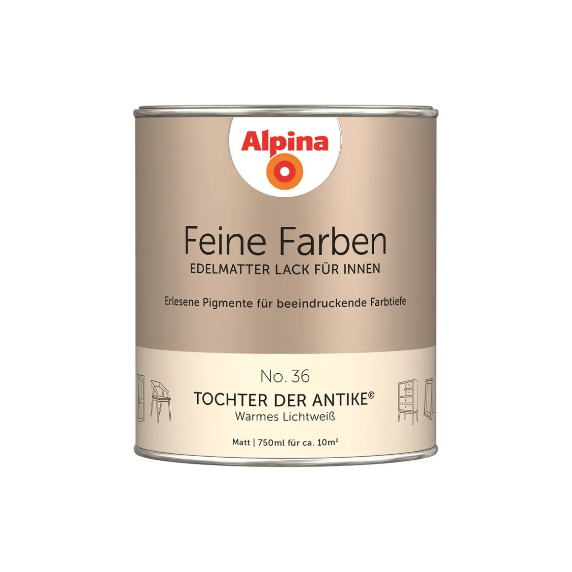 AlpinaBuntlack Feine Farben Lack No 36 Tochter der Antike edelmatt 750ml