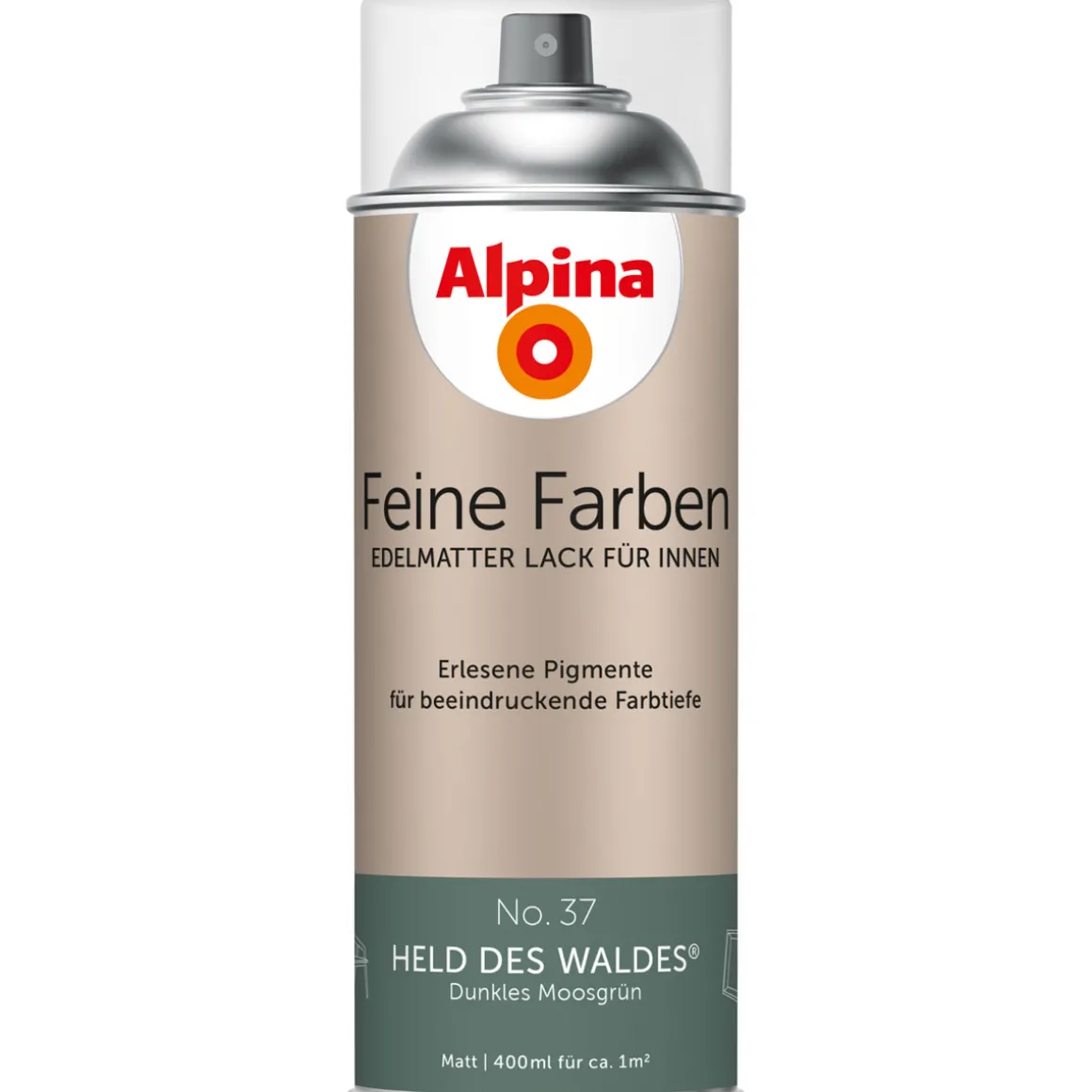 AlpinaBuntlack Feine Farben Sprühlack No 37 Held des Waldes edelmatt 400ml