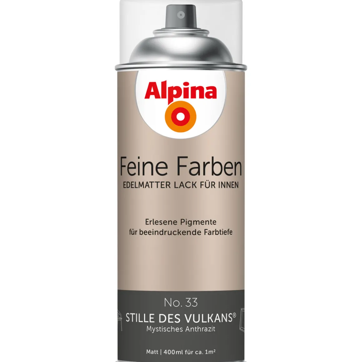 AlpinaBuntlack Feine Farben Sprühlack No 33 Stille des Vulkans edelmatt 400ml