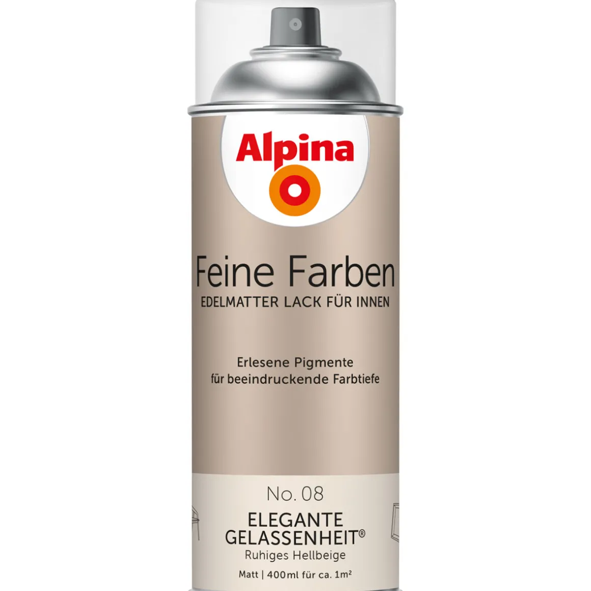 AlpinaBuntlack Feine Farben Sprühlack No 08 Elegante Gelassenheit edelmatt 400ml