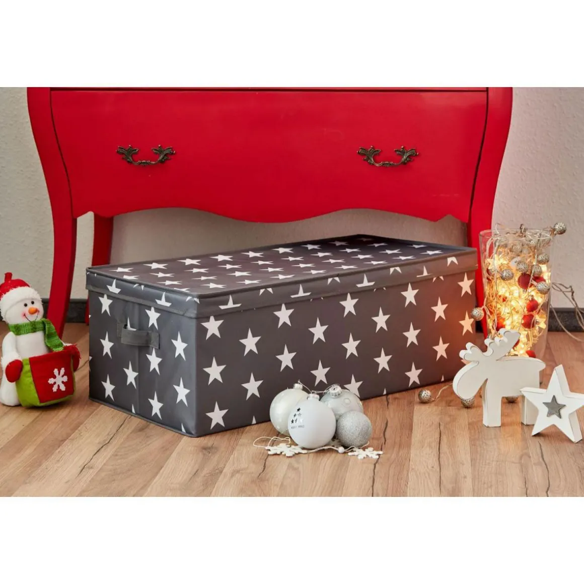 Aufbewahrungsbox für z.B Weihnachtskugeln weiß 30 Fächer
