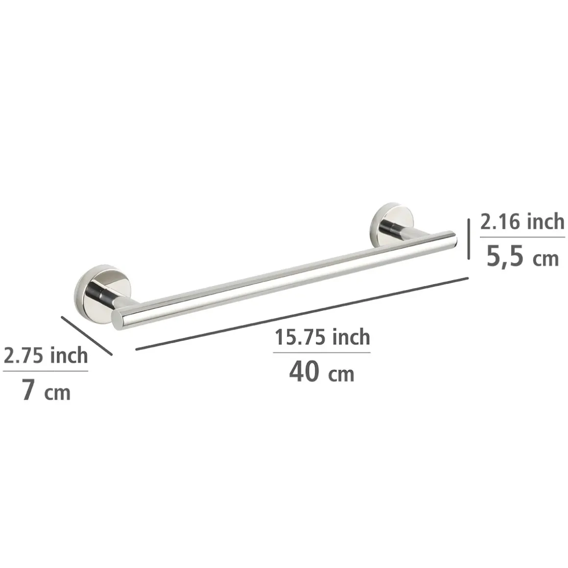 Badetuchstange 40 cm , Bosio Shine Edel.