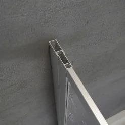 Badewannenaufsatz 3-teilig mit Seiten-wand und Deckenstütze 1288x1400mm T750mm