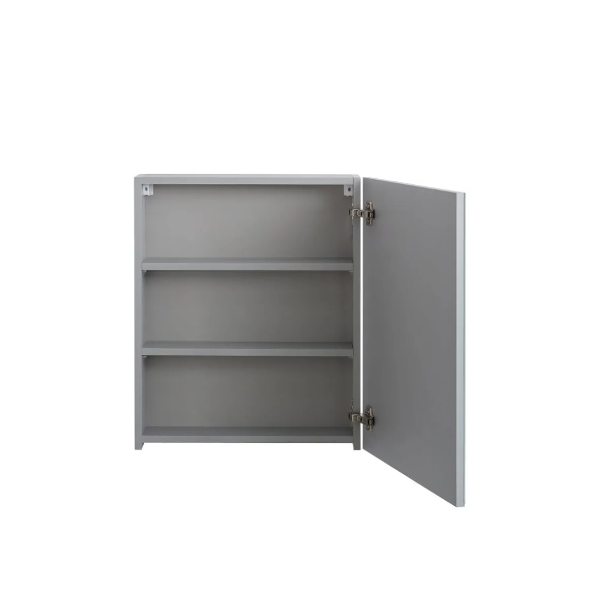 BADMOBIL Spiegelschrank FOTON 52 x 63 x 14 cm Tür rechts mit LED verdeckter Sensorschalter hellgrau