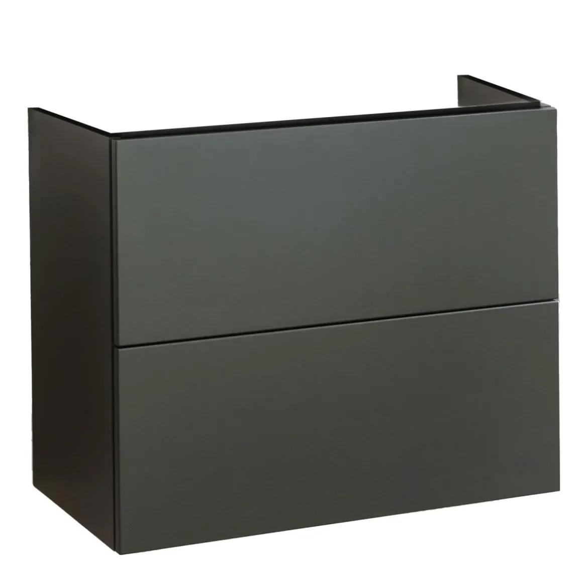 BADMOBIL Waschtischunterschrank CRAFT 63 x 54 x 36 cm 2 Schubladen mit Push-To-Open grün-matt