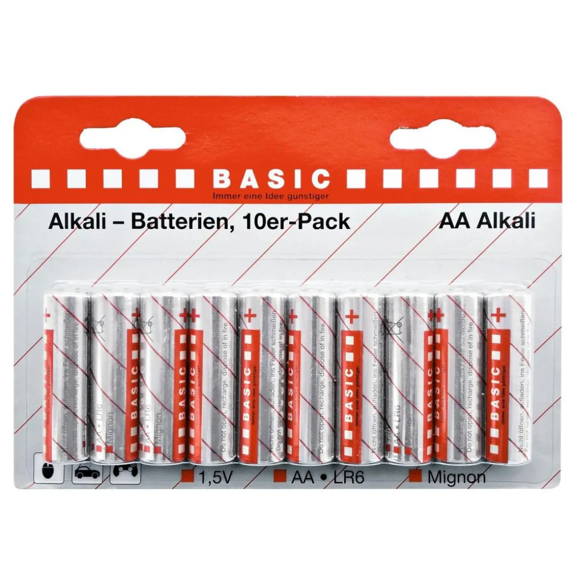 Basic Batterie Alkaline AA 10Stk.