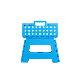 Basic Klapphocker 25 x 28 x 23 cm blau mit Tragegriff