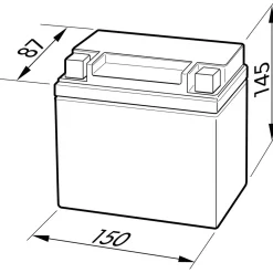 Batterie GEL YTX14-BS 14Ah 260A