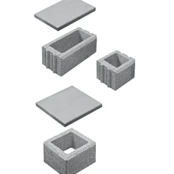 Bellamur Mauerabdeckung Oberfläche glatt50x35x5 cm, grau
