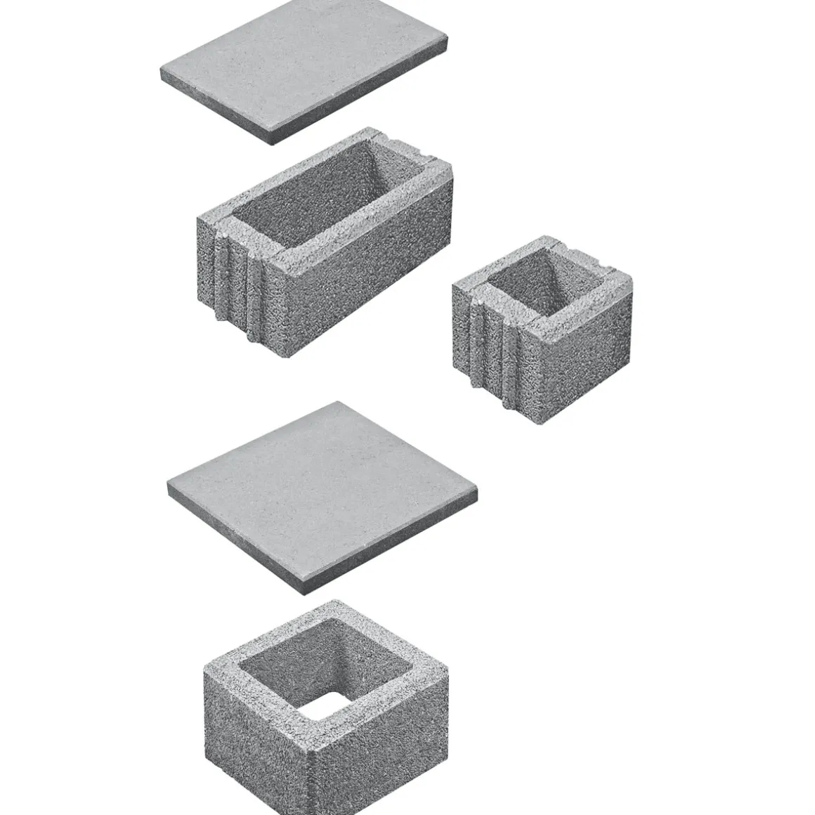 Bellamur Mauerabdeckung Oberfläche glatt50x35x5 cm, grau