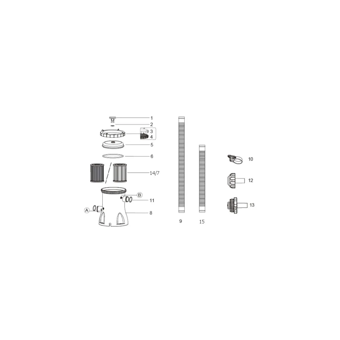 Bestway Steel Pro Max Frame-Pool-Set mit Filterpumpe Durchmesser 366 x 100 cm grau