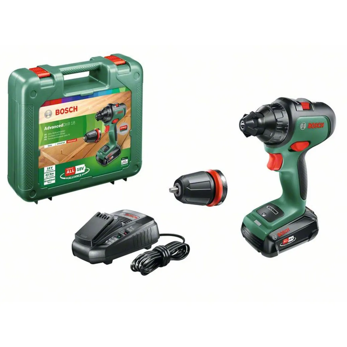 Bosch Akku-Bohrschrauber-Set AdvancedDrill 18 1 Akku 5-teilig