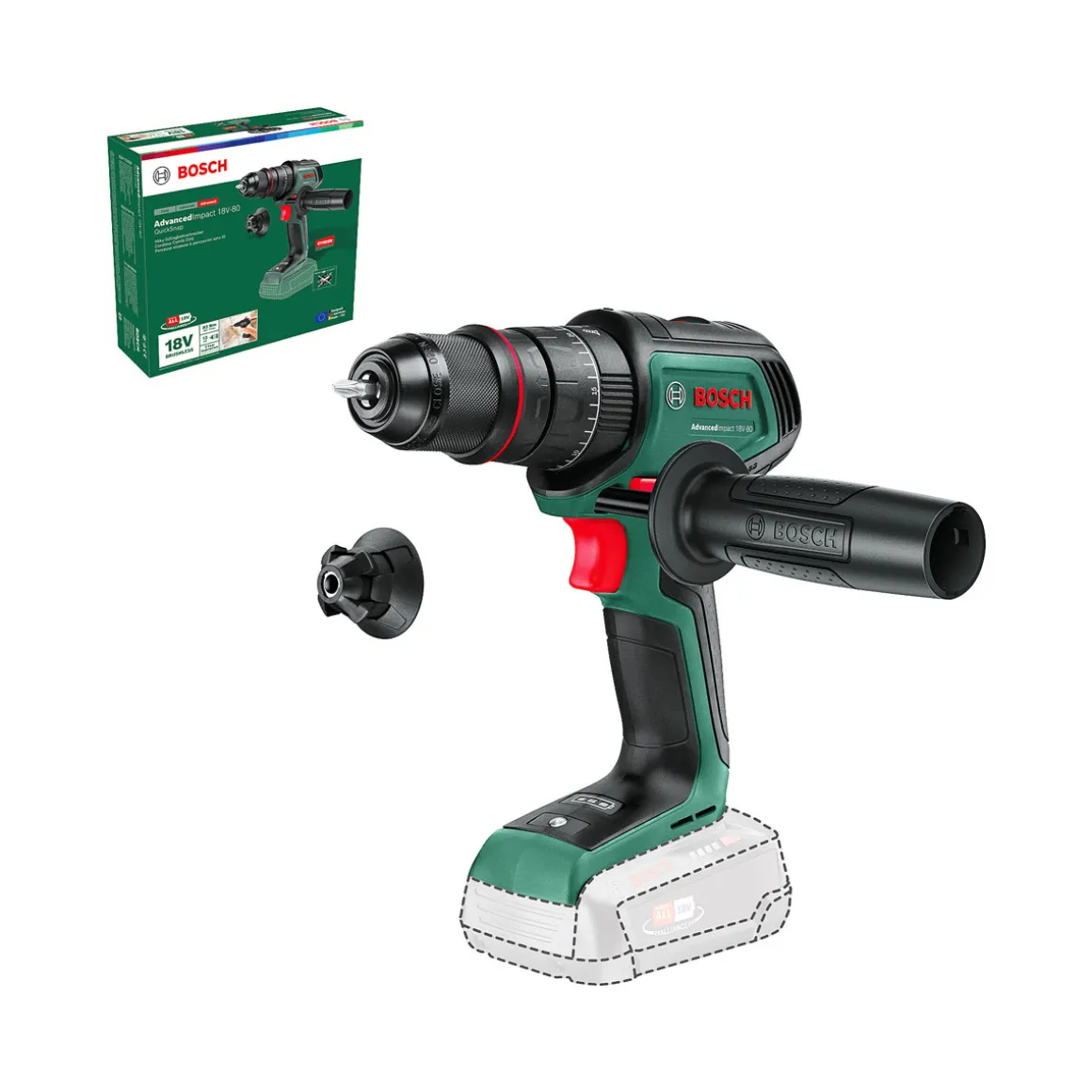 Bosch Akku- Schlagbohrmaschine AdvancedImpact 18V-80 solo