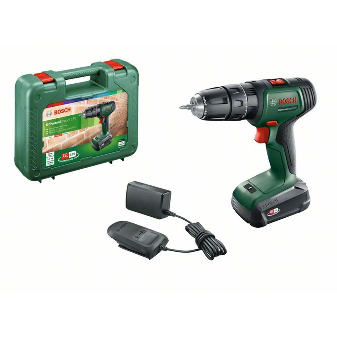 Bosch Akku-Schlagbohrschrauber-Set UniversalImpact 18V 1 Akku 4-teilig