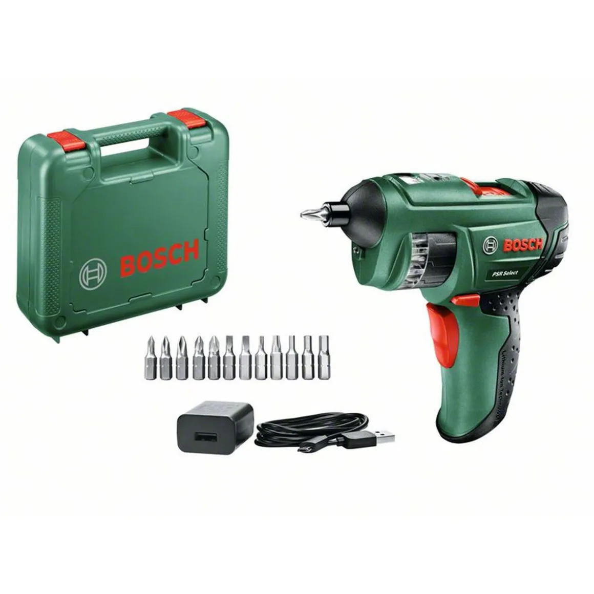 BoschAkku-Schrauber-Set PSR Select 15-teilig