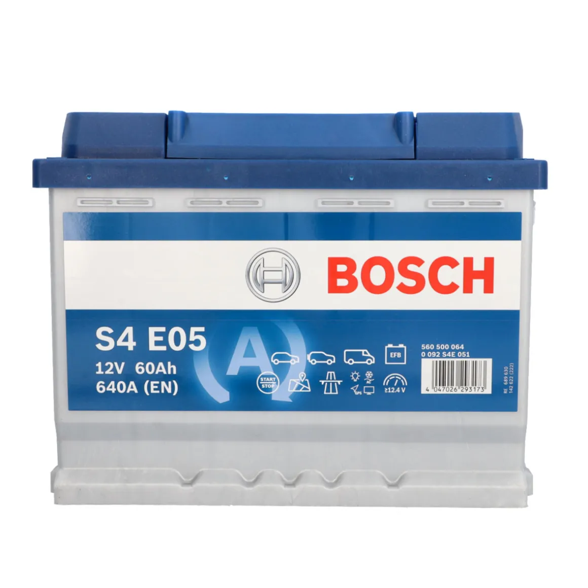 Bosch Autobatterie S4 EFB 60Ah/640A