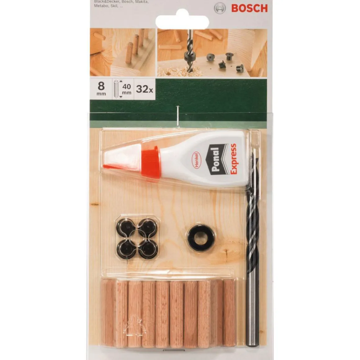 BoschDIY Dübelset 8 x 40 mm 32- teilig