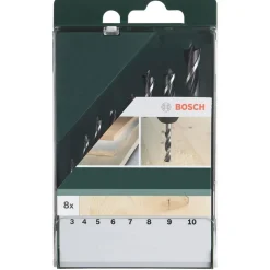 BoschDIY Holzspiralbohrer-Set 3-4-5-6-7-8-9-10 mm