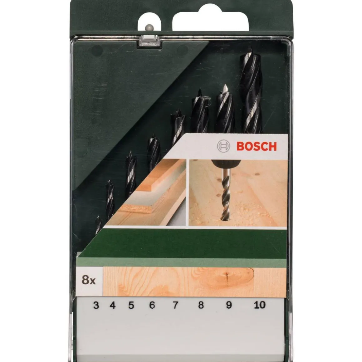 BoschDIY Holzspiralbohrer-Set 3-4-5-6-7-8-9-10 mm