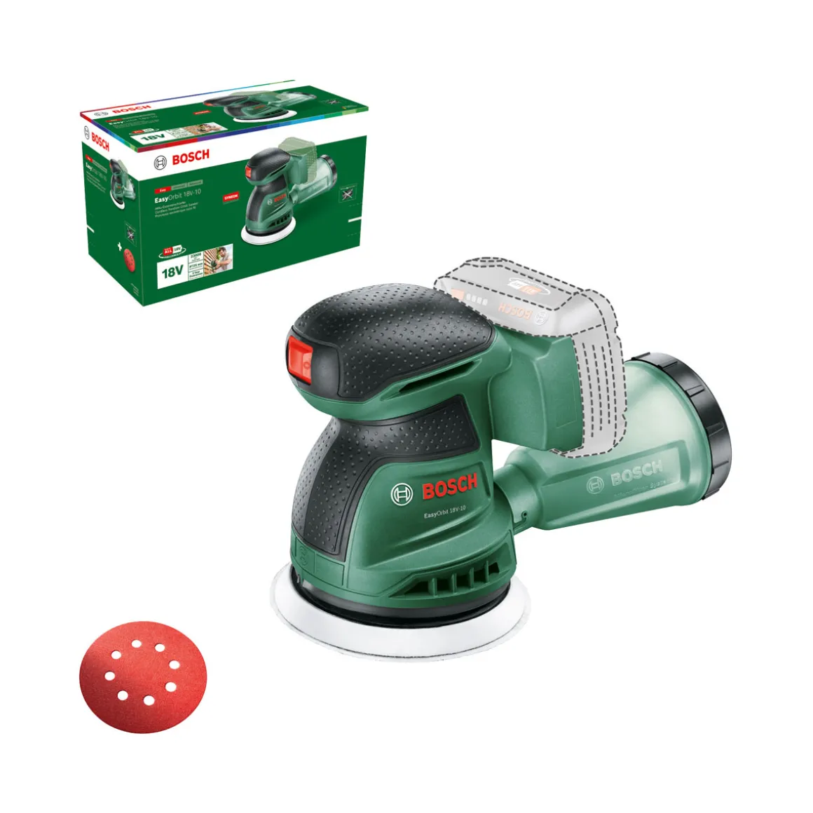 Bosch Exzenterschleifer EasyOrbit 18V-10