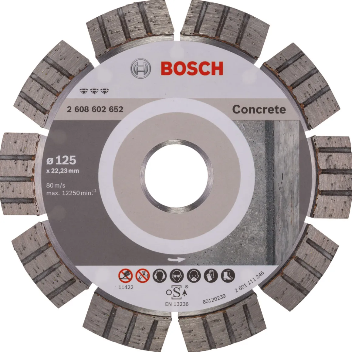 Bosch ProfessionalDiamanttrennscheibe Best for Concrete 125 x 22,23 x 2,2 x 12 mm