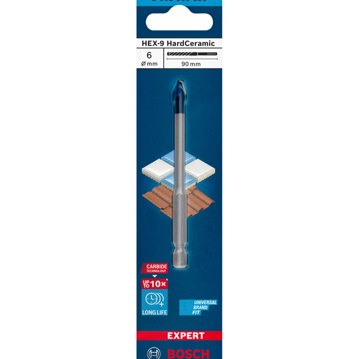 Bosch ProfessionalExpert HEX-9 HardCeramic Bohrer 6 x 90 mm