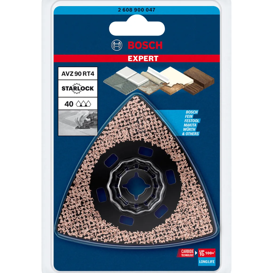 Bosch ProfessionalExpert Sanding Plate AVZ 90 RT4 Blatt für Multifunktionswerkzeuge 90 mm