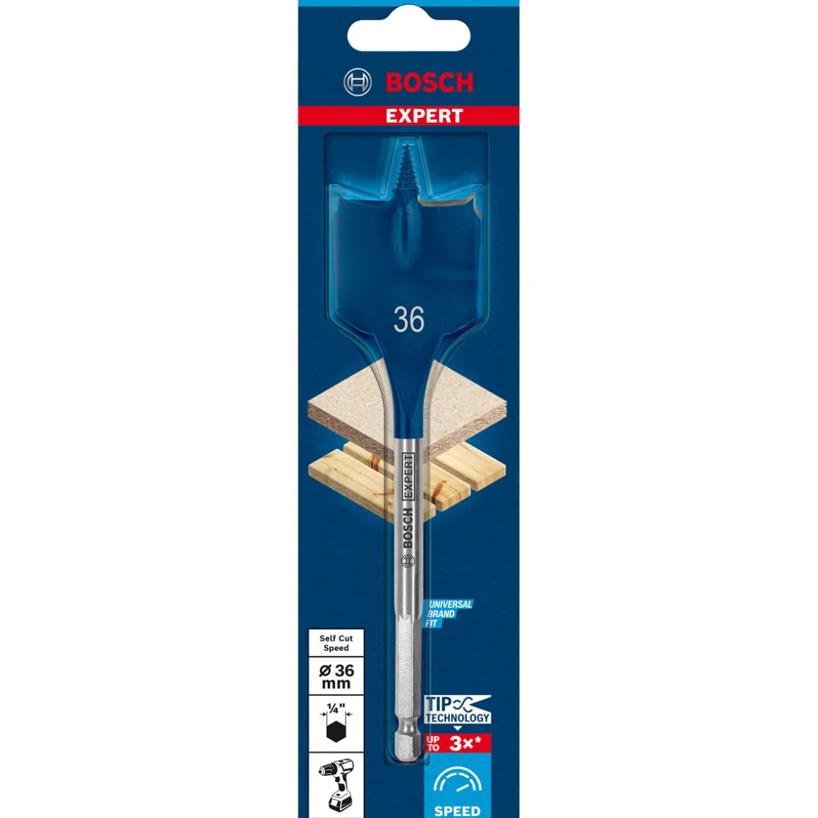 Bosch ProfessionalExpert SelfCut Speed Flachfräsbohrer 36 x 152 mm