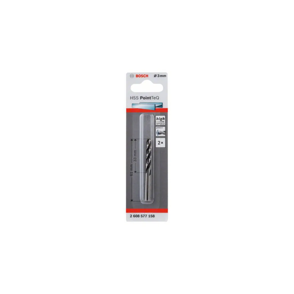 Bosch ProfessionalHSS-Spiralbohrer PointTeQ 3,0 mm