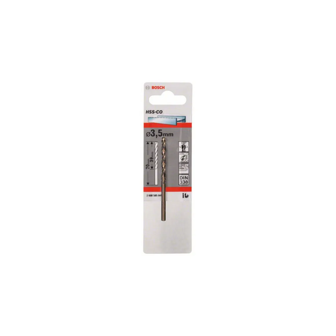 Bosch ProfessionalMetallbohrer HSS-Co 4,5 x 47 x 80 mm