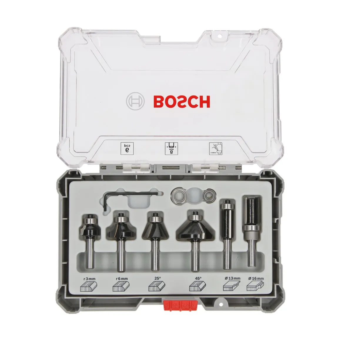 Bosch ProfessionalRand- und Kantenfräse-Set GKF 12V 6-teilig