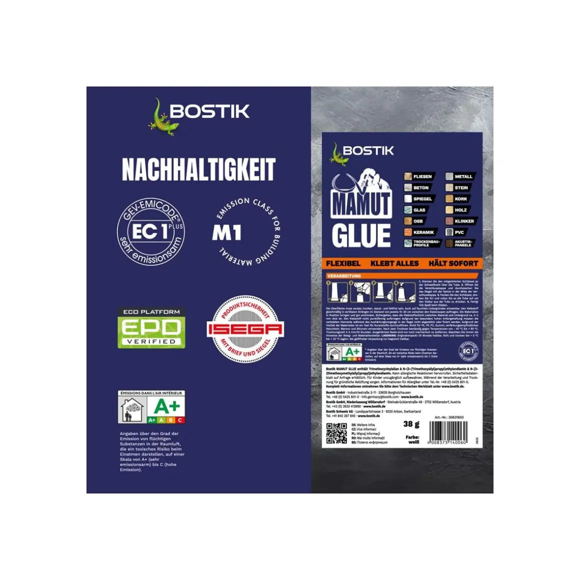 Bostik Mamut Glue Montage-Sofortkleber 38g