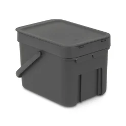 BRABANTIA Abfallbehälter Sort und Go 6 L grau