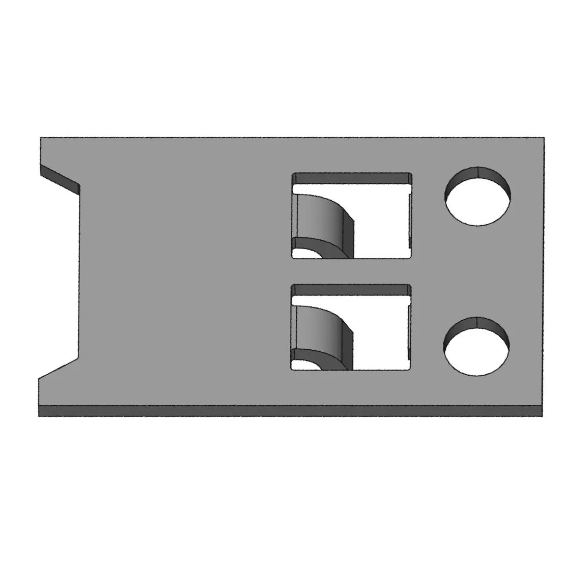 BRIGX Winkel Aluminium 40 x 20 x 596 mm