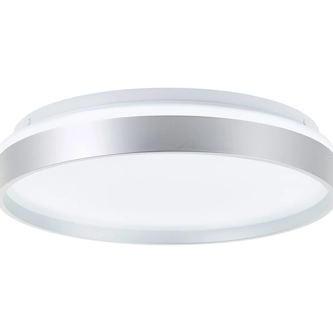 Brilliant Deckenleuchte Britt 33cm silber/weiß 22W 2300lm stufenlos dimmbar