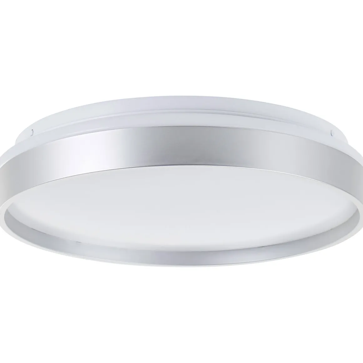 Brilliant Deckenleuchte Britt 33cm silber/weiß 22W 2300lm stufenlos dimmbar