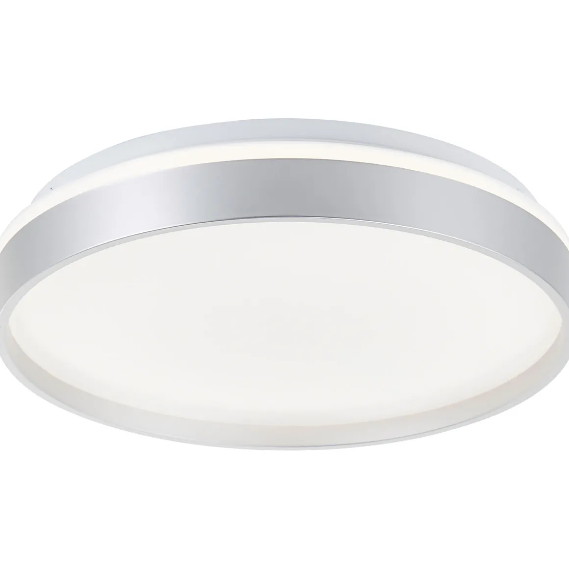 Brilliant Deckenleuchte Britt 33cm silber/weiß 22W 2300lm stufenlos dimmbar