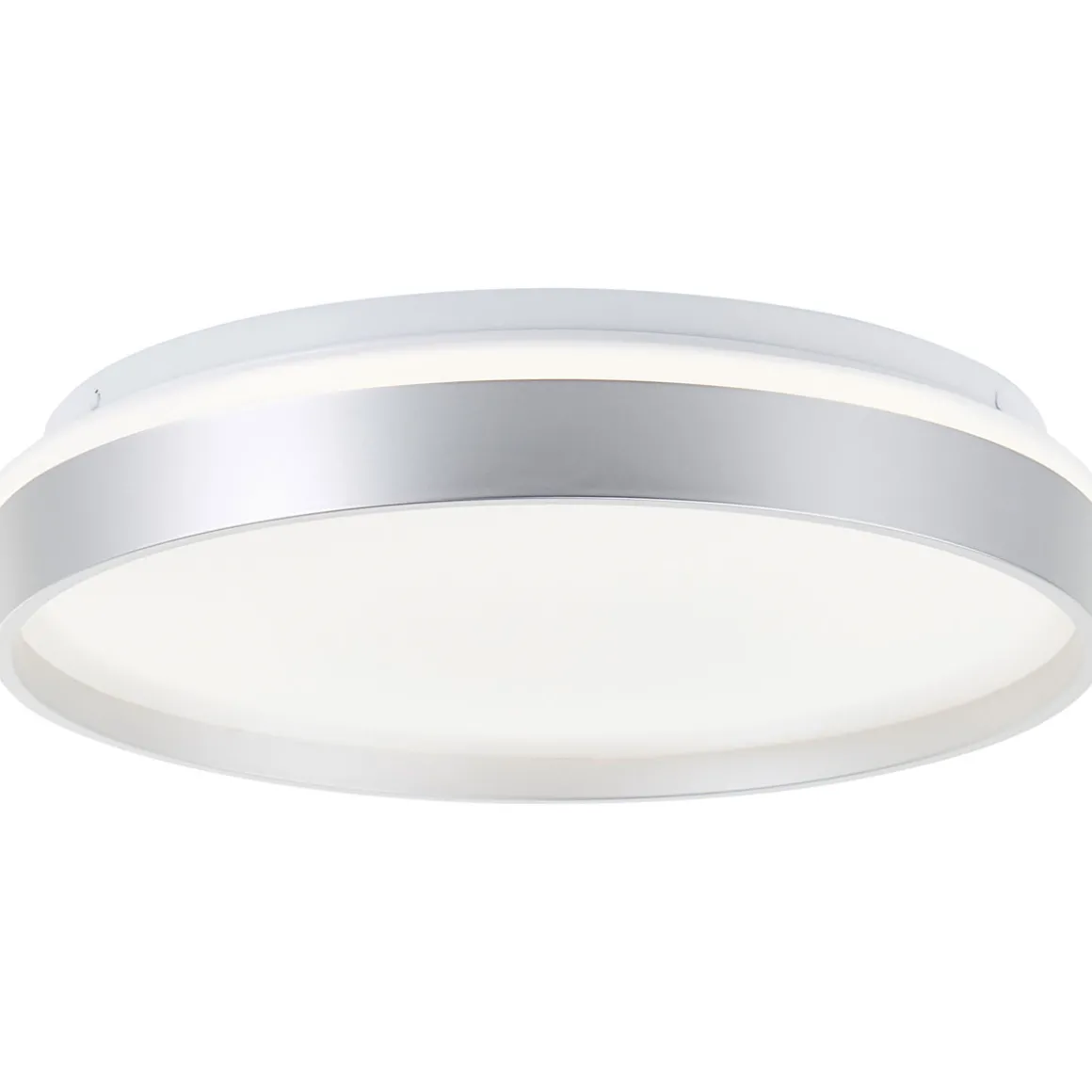Brilliant Deckenleuchte Britt 33cm silber/weiß 22W 2300lm stufenlos dimmbar